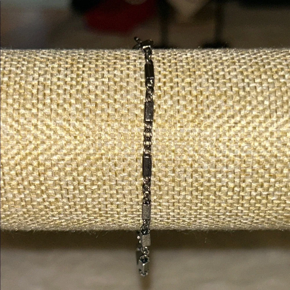 Silver Beaded Link Bracelet‎